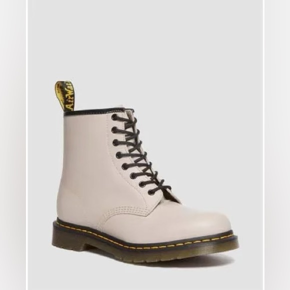 New Dr Martens 1460 Smooth Leather Women Boots Vintage Taupe Size 10 Men Size 9 - Picture 1 of 6